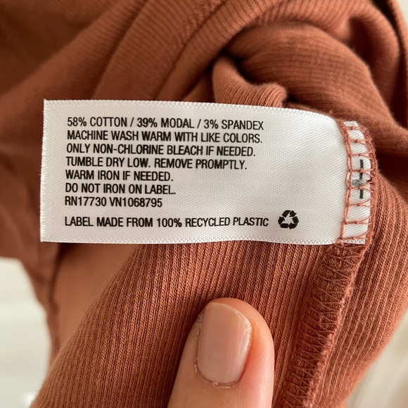 Target A New Day Rust Mock-neck Rib-knit - Picture 5 of 6